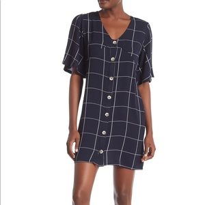 NWT Good Luck Gem Button Front V-Neck Dress